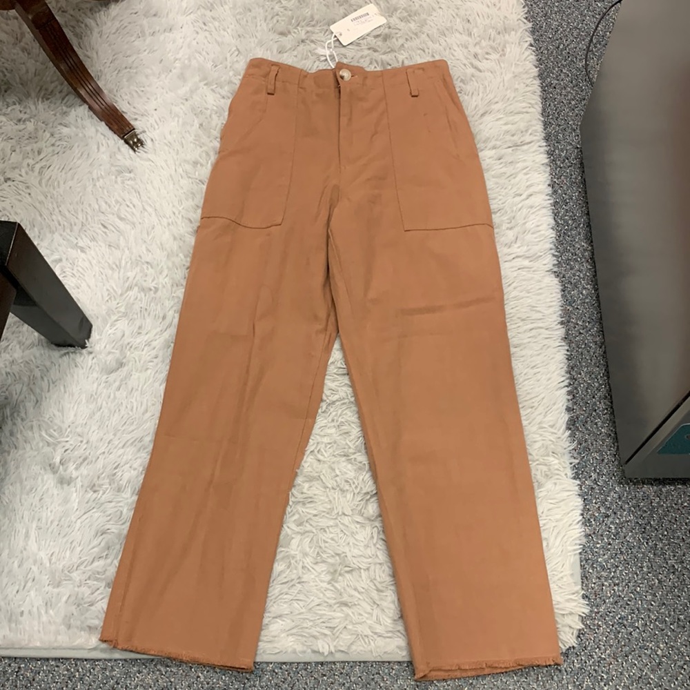Little lies high rise fringe hem pants